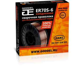 Сварочная проволока GOODEL ER70S-6 омедненная 1.0мм 15кг 17076 - фото 26506