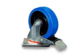 Колесо поворотное резина SRCLb 63 160 мм с тормозом (F) 1024397 - фото 18843
