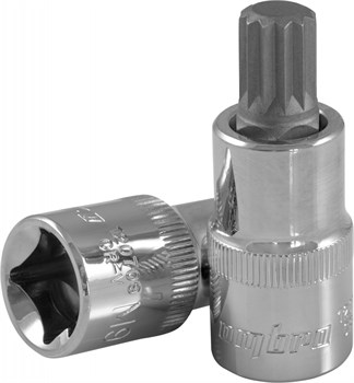 120714 Насадка торцевая 1/2"DR с вставкой-битой SPLINE, M14 120714 - фото 32759