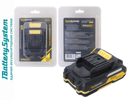 НВР2002 аккумулятор Hanskonner 18 В, 1BatterySystem 2.0 Ач, USB разъем 1962